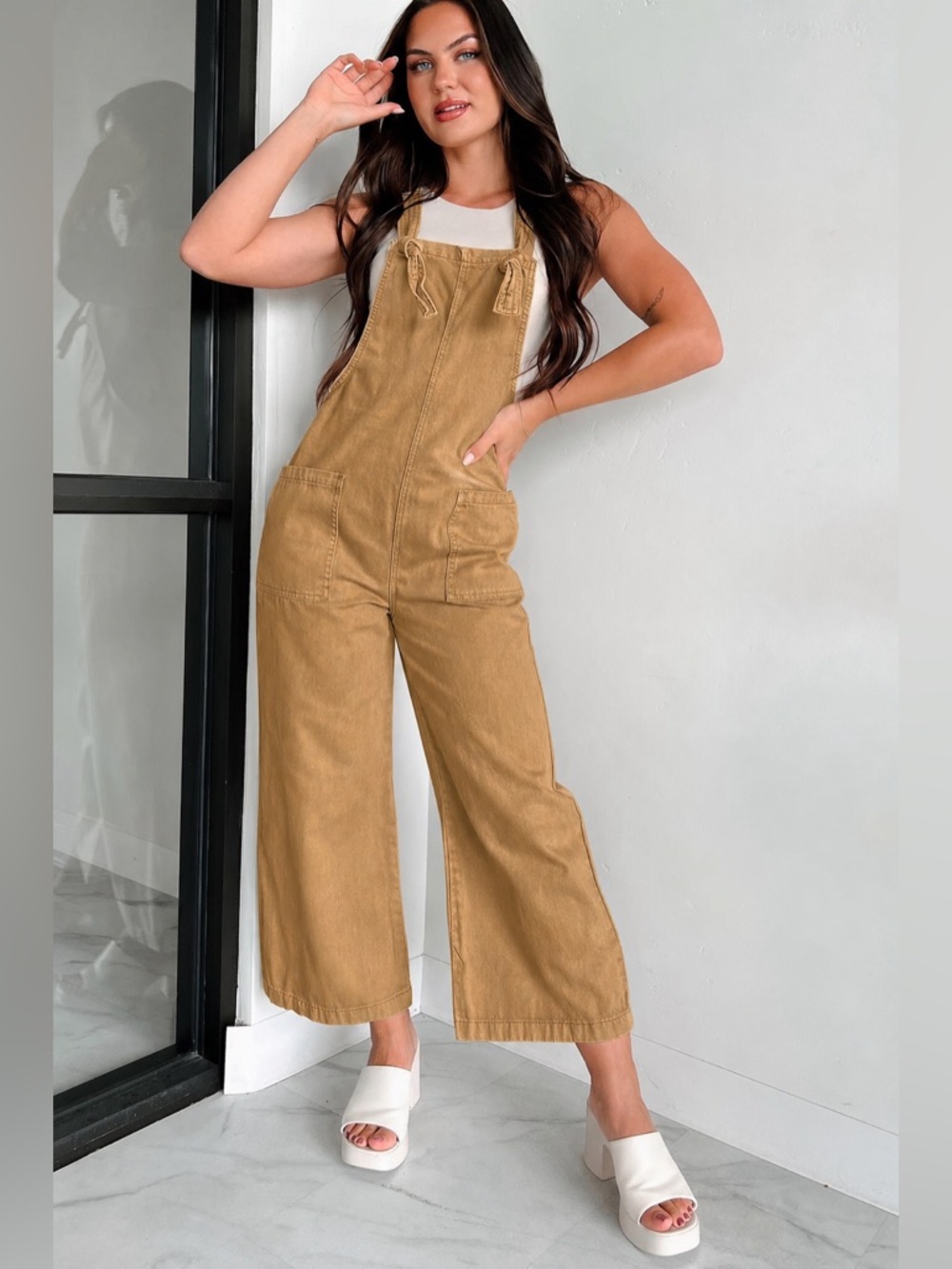 NWT - Zenana Knot Strap Overalls | Size Medium